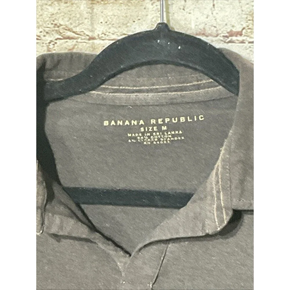 Banana Republic Men’s Pullover Size M  Brown Knit Cotton Lycra  Long Sleeves